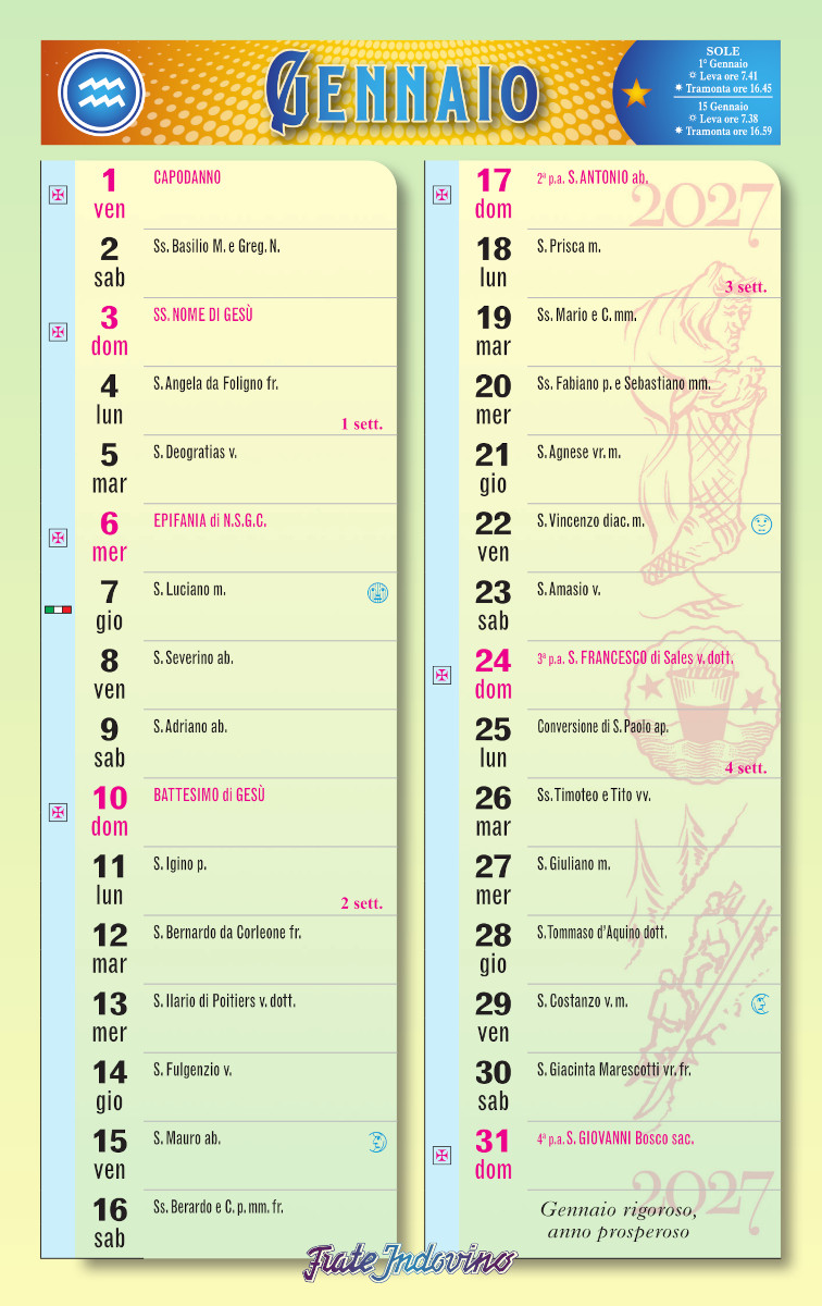 2027 - Calendario da tavolo Il Cantastorie (5 copie)